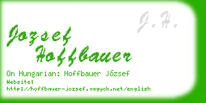 jozsef hoffbauer business card