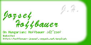 jozsef hoffbauer business card